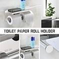 thumbnail image 5 of Toilet Paper Holder, 201 Stainless Steel Brushed Nickel Toilet Tissue Holder Sticky On Wall for Bathroom, 5 of 5