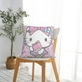 thumbnail image 4 of Hello Kitty Pillow Cover, Square Throw Pillow Cases For Couch Sofa Bed Living Room,Home Decorative, 18"X18", 4 of 9