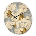 thumbnail image 3 of Designart 'White Orchid Blossom Color Pattern' Mid-Century Modern Wood Wall Clock, 3 of 5