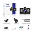 thumbnail image 5 of AZDOME Dual Dash Cam Front and Rear, 3 inch 2.5D IPS Screen Free 64GB Card Car Driving Recorder, 1080P FHD Dashboard Camera, Waterproof Backup Camera Night Vision, ADAS, Park Monitor, G-Sensor, 5 of 9