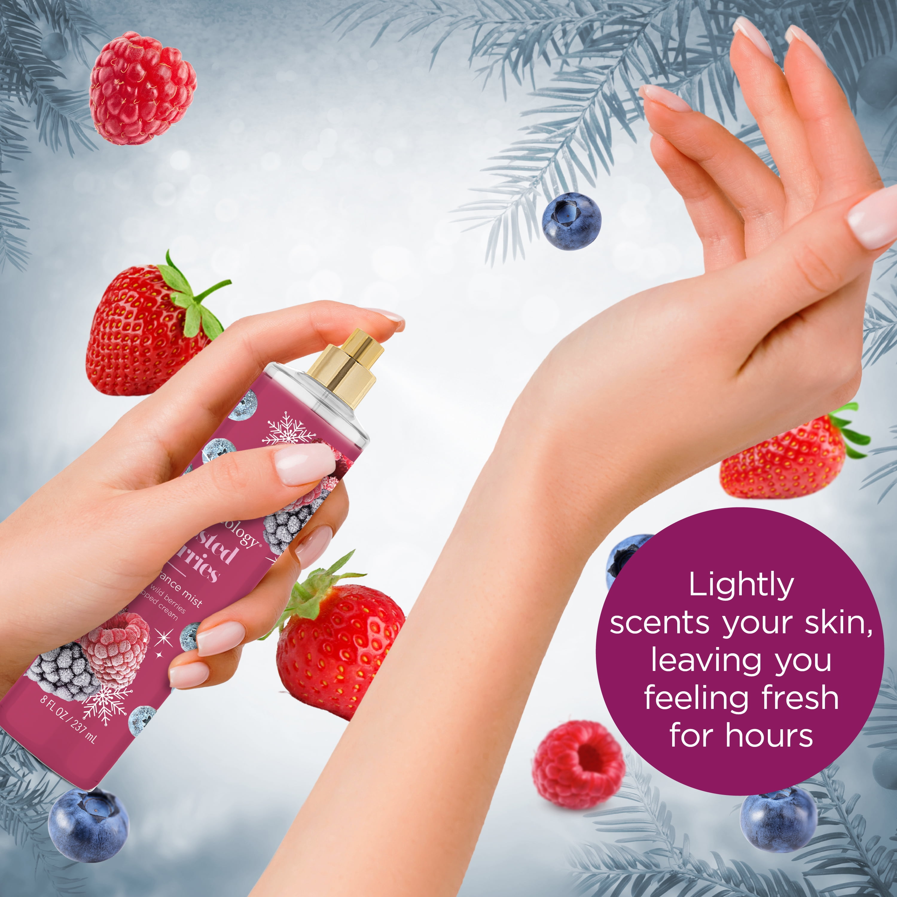Bodycology Fragrance Body Mist, Frosted Berries, 8 fl oz
