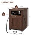 thumbnail image 3 of Farmhouse Side Table Bedroom Set of 2, Nightstand with Charging Station, End Table Side Table for Bedroom,Living Room, 3 of 6