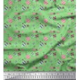 thumbnail image 1 of Soimoi Green Cotton Voile Fabric Baubles Christmas Print Sewing Fabric Yard 42 Inch Wide, 1 of 3