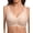 1-skin color, variant on Jelly Bras For Women Wireless V Neck Mesh Detail Fashion Bra Soft Breathable Casual Beige M-4XL