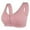 A, variant on vigerkar Women's Front Closure Bras Racerback No Underwire Plus Size Full Coverage Ribbed Bra Grey, 50