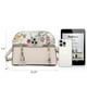 thumbnail image 4 of Bandolera Dasein para mujer, borla, bolsillo con cremallera, flor blanca, 4 of 5
