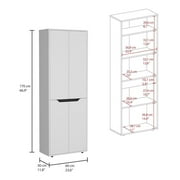 TUHOME Herrin Multistorage Kitchen Pantry Multi-Color Manufactured Wood