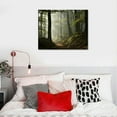 thumbnail image 4 of COMIO Forest Canvas Wall Art Trees Foggy Morning Spring Landscape for Bedroom Bathroom Decorations Modern Artwork Print Painting Living Room Home Office Wall Décor, 4 of 4