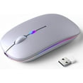 thumbnail image 1 of Wireless Bluetooth  – Rechargeable, Silent, Dual Mode (Bluetooth 5.2 & USB) with LED Lights – Portable for Laptop, Desktop, & Tablet(Black), 1 of 8