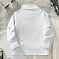 thumbnail image 4 of Kiijoy Big Boy Cotton Long Sleeve Polo Shirt School Uniform Undershirt, Sizes 9-10, 4 of 8