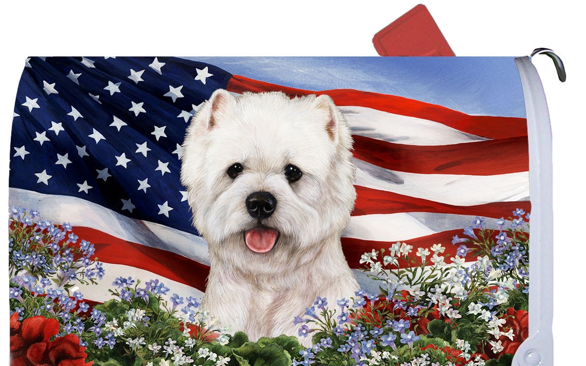Best of Breed Yorkie Puppy Cut Patriotic I Dog Breed Mail Box Cover