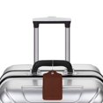 thumbnail image 5 of Disketp 2 Pcs Luggage Tag For Suitcase,Brown Leather Baggage Tag With Stainless Steel Loop Privacy Cover For Women Men Girls, 5 of 5