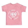 thumbnail image 4 of Bainana 100Th Days Of School Tshirt For Girls Child Cartoon Print Short Sleeve Crew Neck Tops Breathable Soft Little Girls Kids Summer Outfits Pink Size 6-7 Years, 4 of 4