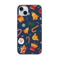 thumbnail image 1 of Funda navideña para iPhone 15, a prueba de golpes, con PC y TPU para cámara dual., 1 of 8