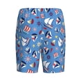 thumbnail image 2 of Lsque Colorful Sailing Ship Mens Sleep Pajama Shorts,Short Pajama Pants, Cotton Ultra-Soft Knit-4X-Large, 2 of 9