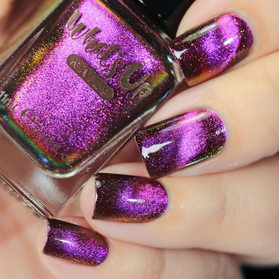 Whats Up Nails - Horsehead Nebula Magnetic Regular Nail Polish (Purple Duochrome with Iridescent Shimmer) 12 Free Cruelty Free Vegan