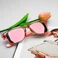 thumbnail image 4 of KANASTAL 3 Pack Sunglasses Polarized Women Men Mirrored Sun Glasses Transparent Frame Summer Beach Sun Bath Driving Vacation Traveling Fishing - Pink Blue Orange, 4 of 7