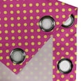 thumbnail image 3 of Ambesonne Retro Grommet Curtain Single Panel, Feminine Nostalgic Design, 50"x60", Hot Pink and Yellow, 3 of 5