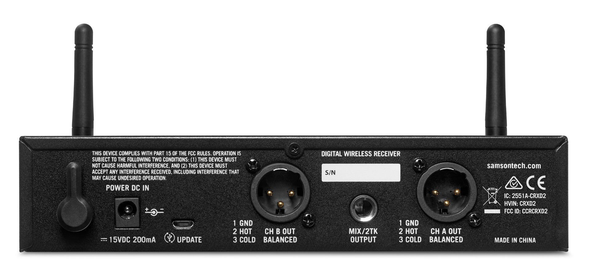 Samson Concert XD2 Dual Presentation Wireless Microphone System Lavaliere
