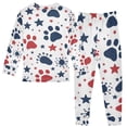 thumbnail image 2 of joogoo Dog Footprint and Stars 2 Piece Long Sleeve Tee and Pants Cotton Pajama Set 8Y, 2 of 7