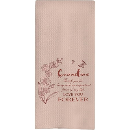 

ARCOCO-Grandma Gifts Waffle Dish Towels - 16x24 Hand & Tea Towels Gifts from Grandchildren