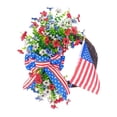 thumbnail image 7 of Patriotic Swag 4th of July Wreaths for Front Door, Independence Memorial Day Garland Wreath for Home Wall Decor American Flag Wreaths Holiday Decor Supplies Summer Hanging Porch, 7 of 7