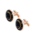 thumbnail image 2 of Crescent Sign Men's Stainless Steel Cufflinks, for Formal Attire, Dress Shirts, and Special Occasions, 2 of 6
