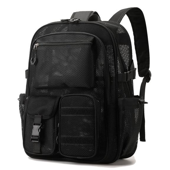 Soda Candy Heavy Duty Mesh Backpack See Through School Bookbag for School Swim Beach Travel