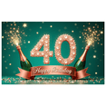 thumbnail image 2 of Luxury Design Happy Birthday Banner Glitter 40 Numeral Champagne Bottle for Adult Birthday Celebration Indoor Decoration Event Party, 2 of 8