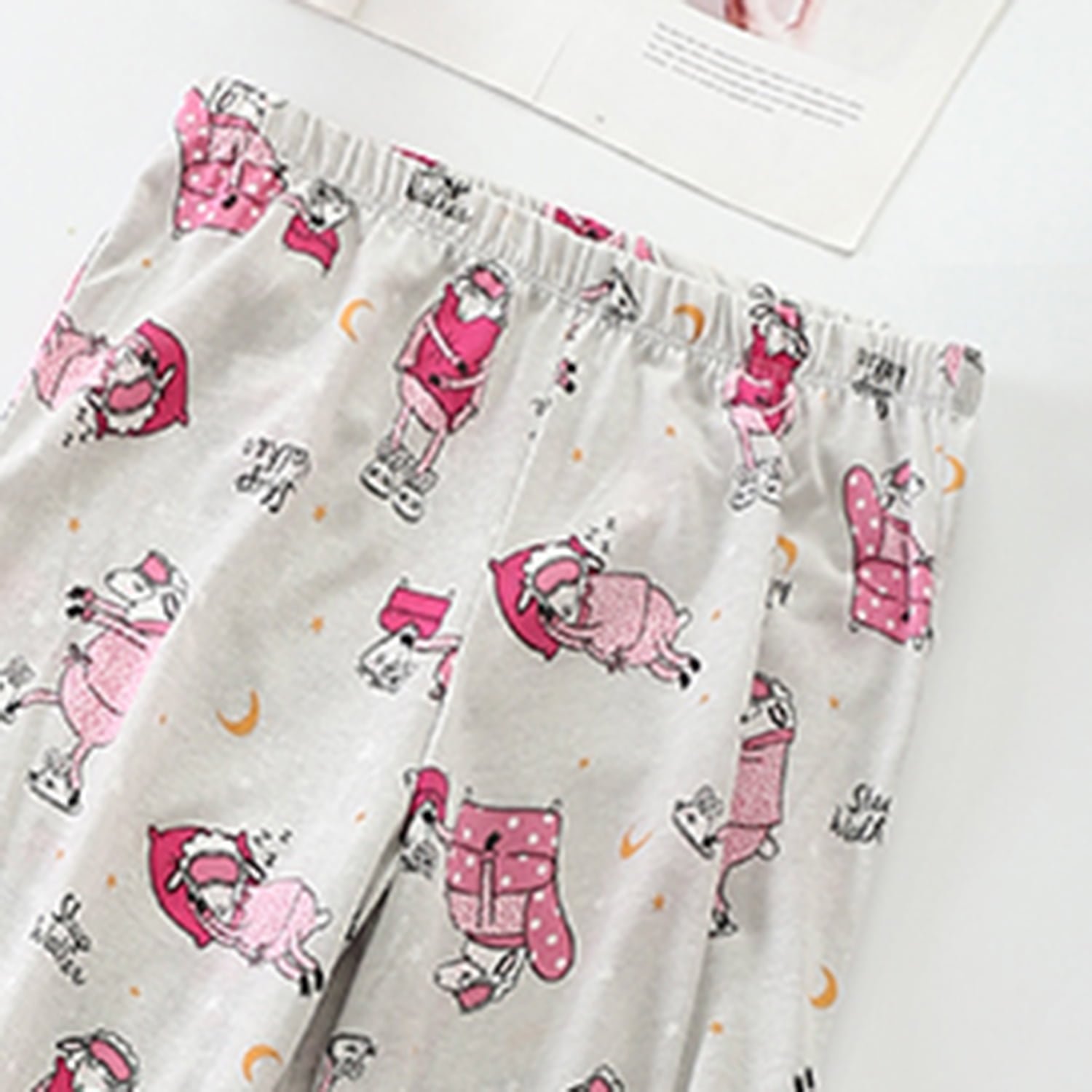 Homgro Women's Capri Pajama Set Short Sleeve Pant Pj