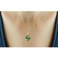 thumbnail image 6 of 3 1/2 Carat T.G.W. Chrome Diopside And Black White Diamond Accent 14k Gold Over Silver 3-Piece Jewelry set, 6 of 7