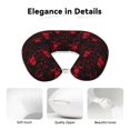 thumbnail image 4 of Xecao Red Skulls 2 Print Memory Foam Cervical Neck Pillow Versatile U-Shaped Pillows for Home,Office,Camping,Travelling,Soft Washable Cover, 4 of 8