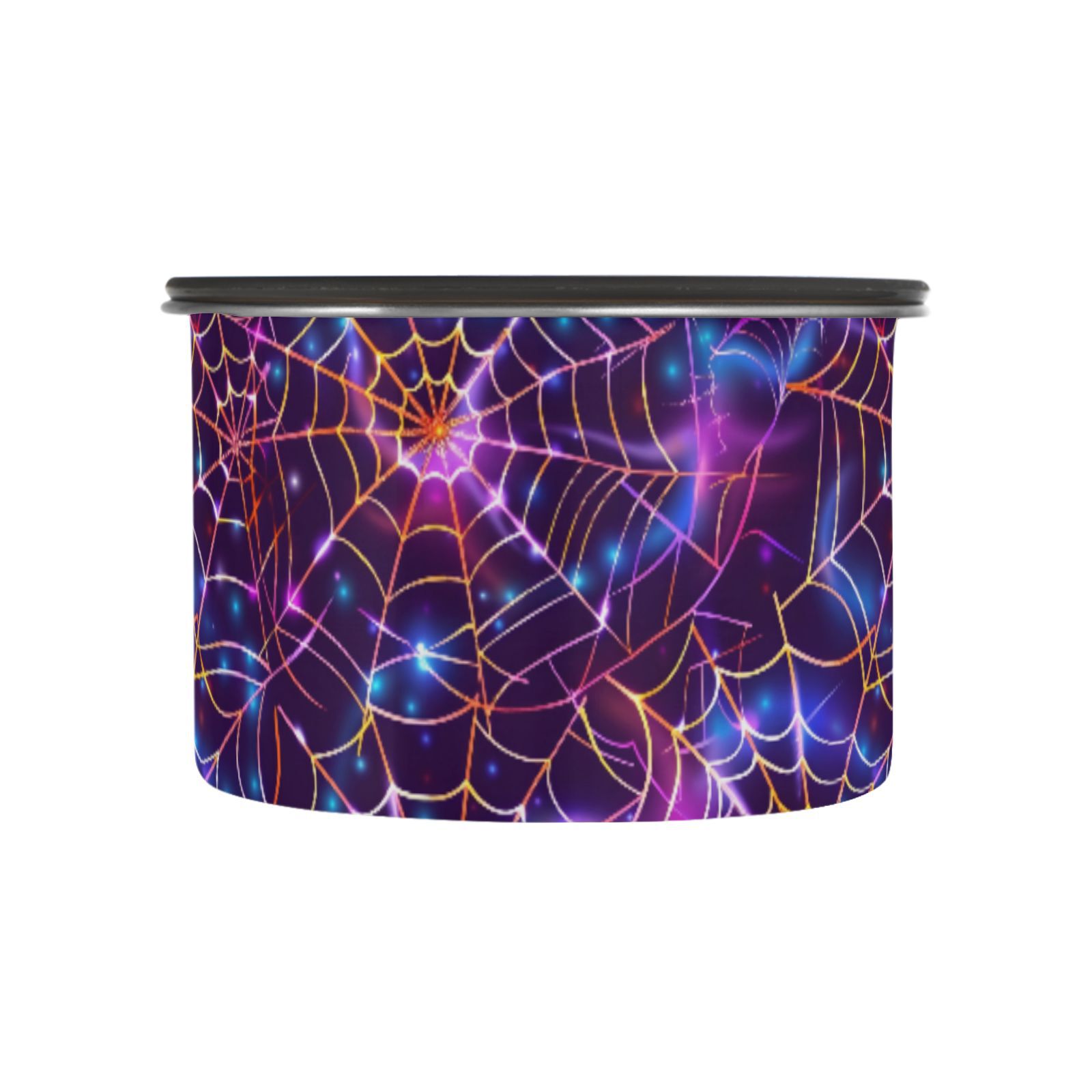 Halloween Purple Spider Airtight Coffee Bean Canister 30oz Food Storage Containers with Lids For Gournd, Tea, Sugar, Flour, Rice, Cereal, Candy Cookie Jar