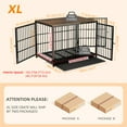 thumbnail image 4 of SAEWUD Heavy Duty Dog Crate for Large Dogs, M-XL Indestructible Kennel with Lockable Wheels, Escape-Proof Pet Cage for High Anxiety Dogs, Indoor Outdoor Use, 4 of 20