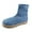 Blue, variant on Lovskoo 2024 Women's Low-Heeled Ankle Boots Round Toe Fall And Winter Suede Foot Cover Platform Sponge Elastic Skinny Boots Blue