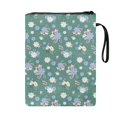 thumbnail image 2 of HELLHERO Zipper Bag for Reader, 8.66 x 11.42 Christian Bag with Handle, Prayer Teal Floral Pattern for Books Lovers, 2 of 7