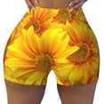 thumbnail image 2 of Lsque 3D Sunflowers Pattern High Waisted Biker Shorts for Women-Tummy Control Fitness Athletic Workout Running Yoga Gym Shorts,Moisture-Wicking-Medium, 2 of 9