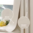 thumbnail image 2 of Deconovo Blackout Curtains, Silver Wave Line Print, Light Beige, 52W x 95L Inch, Noise Reducing, Privacy Drapes for Bedroom, 2 Panels, 2 of 5