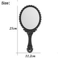 thumbnail image 3 of Beauty Makeup Mirrors Standing Makeup Handheld Mirror Vanity Mirror Vintage Oval-Shape BLACK, 3 of 8