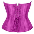 thumbnail image 5 of JIKNTTR Corset Tops for Women Satin Lace Up Corset Top Plus Size Gothic Corset Overbust Shapewear Bustier Corset Trendy Outfits, 5 of 5