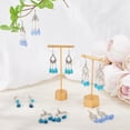 thumbnail image 4 of 1 Box 10 Pairs Chandelier Earring Kit Bohemian Charms Bulk Fashion Vintage Faceted Glass Bead Boho Bead Earrings for Women Dangle Trendy Jewelry Making Kits Festival Wedding Birthday Gift, 4 of 7