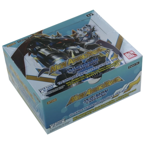 BANDAI 2022 Digimon English TCG New Hero [BT08] Booster Box - 24 Packs or 12 Cards Each!, Multicolor, (BCL2611042)