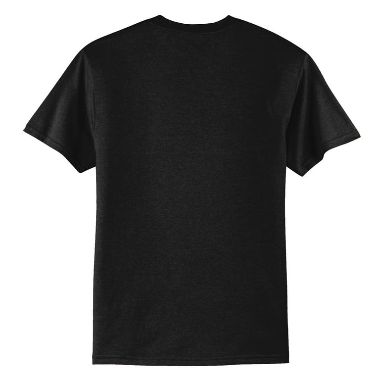 Mens Core Blend Cotton/Polyester Tee Shirt Jet Black 4XL 