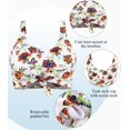 thumbnail image 4 of HSHDLDF Women's Retro 50s Plaid Pattern Polka Dot Halter Molded Soft Pads Vintage Bikini Swimsuits Tops, 4 of 7