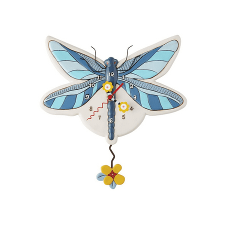 Allen Designs Blue Dragonfly Wall Clock