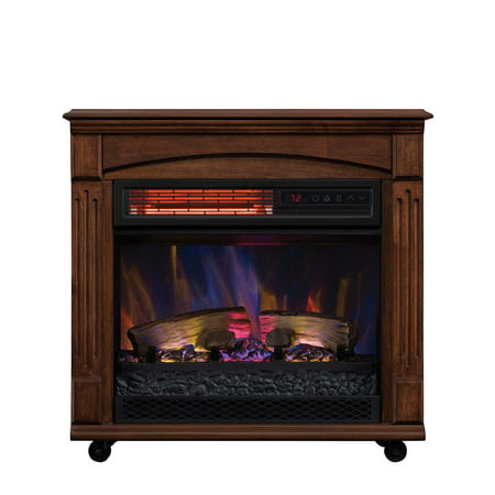 ChimneyFree Rolling Mantel, Infrared Quartz Electric Fireplace Space