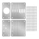 thumbnail image 1 of 12 placas de reparación de bisagras, herrajes de acero inoxidable, kit de reparación de bisagras instalable con tornillo para muebles, gabinetes y ven, 1 of 9