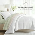 thumbnail image 5 of Comfort Canopy - Queen White / Ivory Bedding Bundle, Reversible Microfiber Comforter and Patterned Sheet Set, 5 of 13