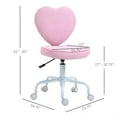 thumbnail image 7 of Demi Bonn 35" Heart Love Shaped Back Design Office Chair with Adjustable Height for Home Office, Pink, 7 of 7