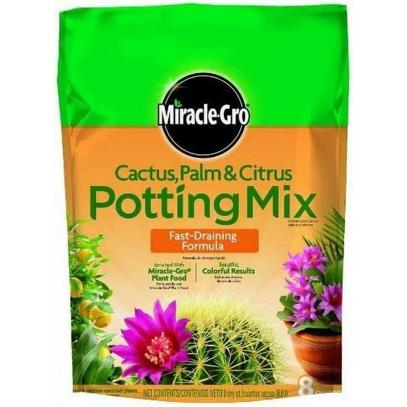 Miracle-Gro 72078500 Potting Mix Fertilizers, 8 Quarts